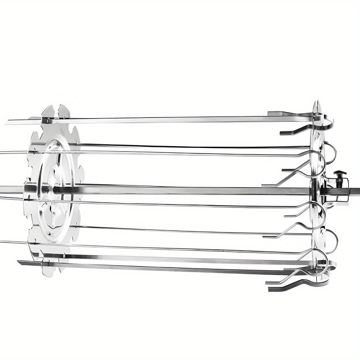 Heat Resistant BBQ Roaster With Stainless Steel Meat Skewer