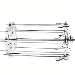 Heat Resistant BBQ Roaster With Stainless Steel Meat Skewer