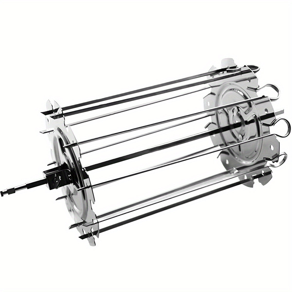 Heat Resistant BBQ Roaster With Stainless Steel Meat Skewer