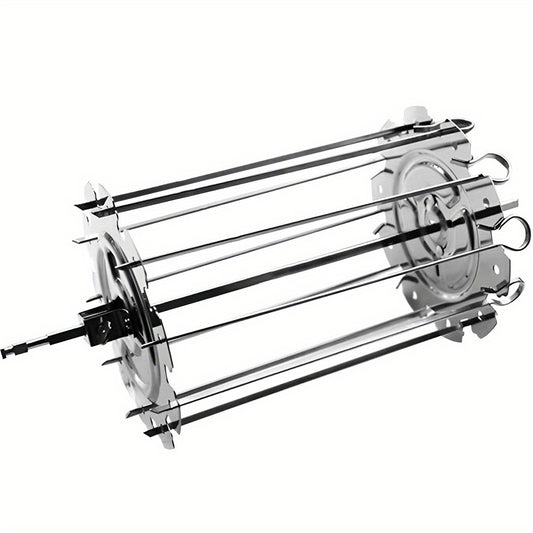 Heat Resistant BBQ Roaster With Stainless Steel Meat Skewer