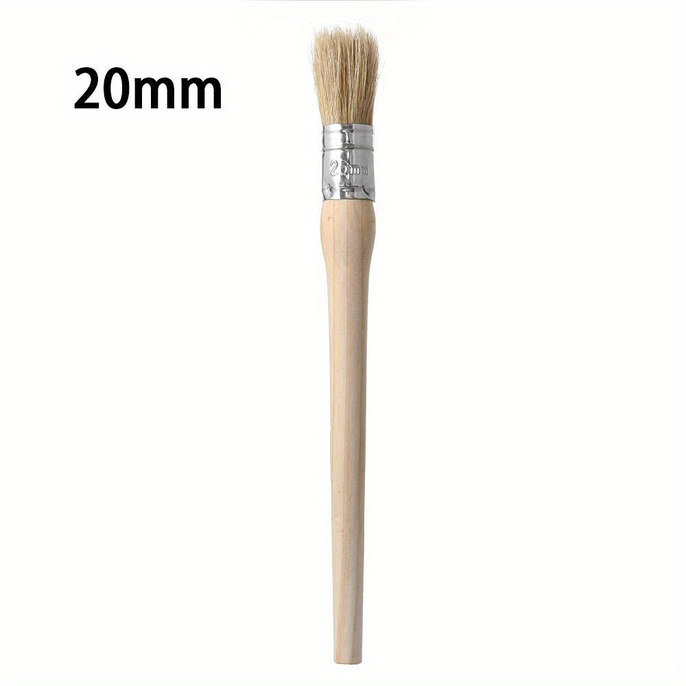 Round Bristle Chalk Paint Brush Wooden Handle
