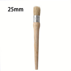 Round Bristle Chalk Paint Brush Wooden Handle
