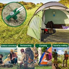 10pcs Tent Stakes Set Metal Camping Ground Pegs Windproof Reusable