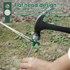10pcs Tent Stakes Set Metal Camping Ground Pegs Windproof Reusable