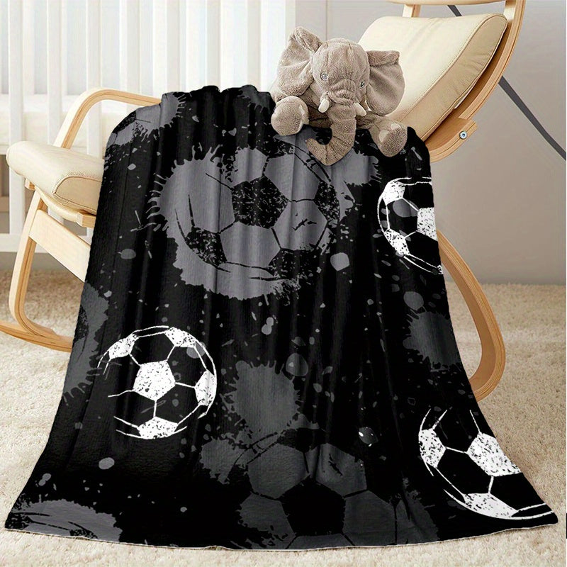 Football Flannel Blanket Cozy Warm Soft Blanket for Traveling