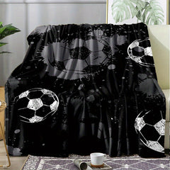 Football Flannel Blanket Cozy Warm Soft Blanket for Traveling
