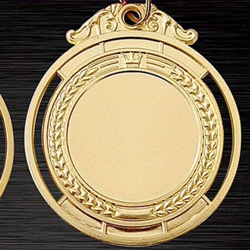 3 Zinc Alloy Award Medals with Neck Ribbons, Sports Games Competition