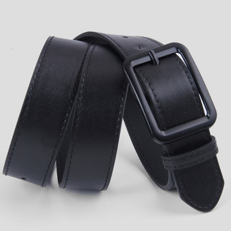 Classic Buckle Belt Unisex PU Leather Belt Outdoor Fishing Belt