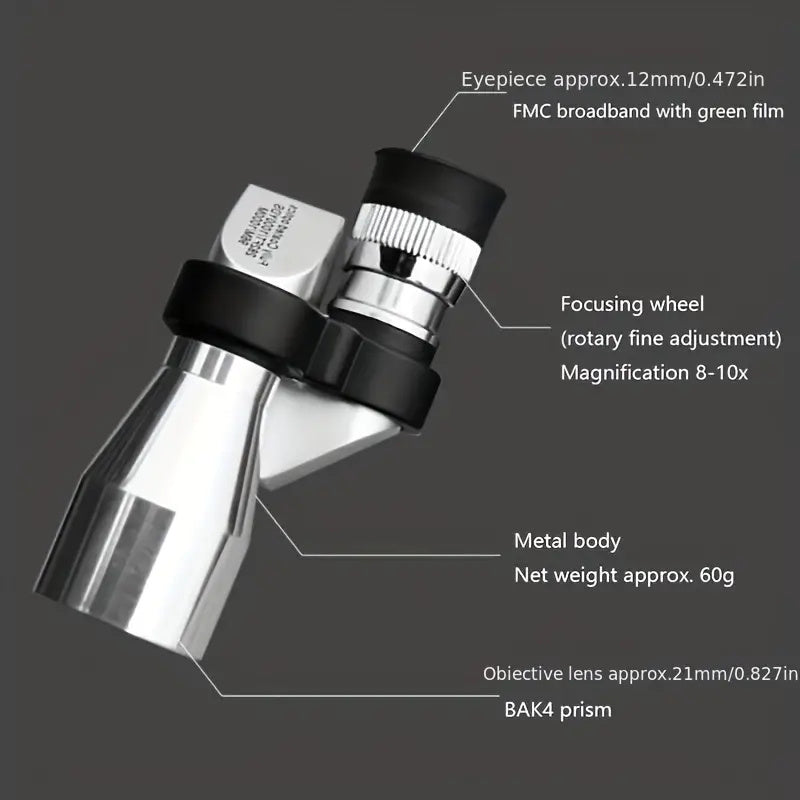 8x20 Mini Pocket Zoom Monocular HD Portable Telescope