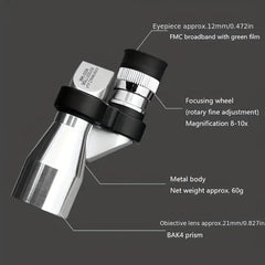 8x20 Mini Pocket Zoom Monocular HD Portable Telescope