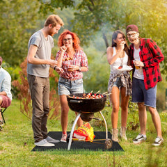 Portable Fireproof Grill Pad Square Heat Resistant Mat for Outdoor BBQ