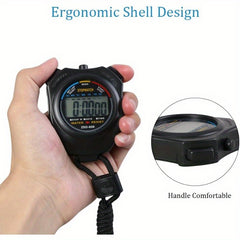 Digital Sport Stopwatch & Whistle Sports Timer Clock Calendar LCD Display