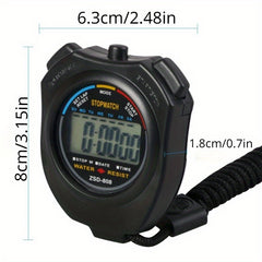 Digital Sport Stopwatch & Whistle Sports Timer Clock Calendar LCD Display