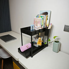 Sliding Storage Rack Kitchen Organizer Double Layer