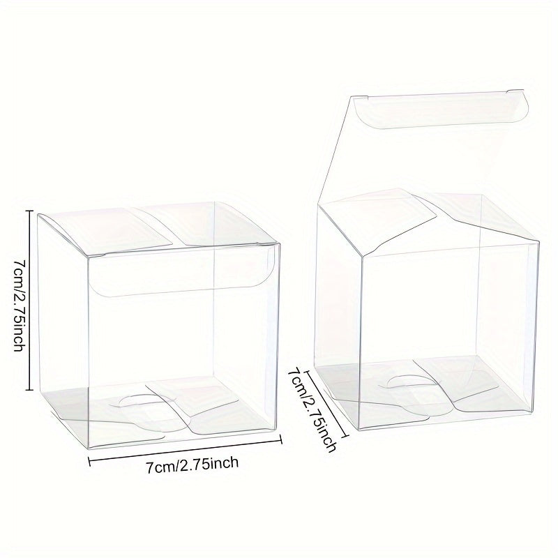 20 Pack Transparent PET Storage Boxes for Wedding Parties and Organization
