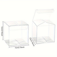 20 Pack Transparent PET Storage Boxes for Wedding Parties and Organization