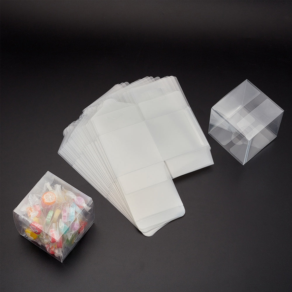 20 Pack Transparent PET Storage Boxes for Wedding Parties and Organization