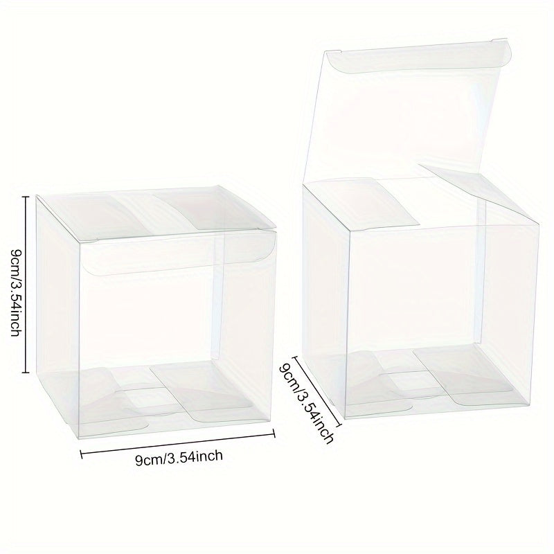 20 Pack Transparent PET Storage Boxes for Wedding Parties and Organization