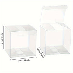 20 Pack Transparent PET Storage Boxes for Wedding Parties and Organization