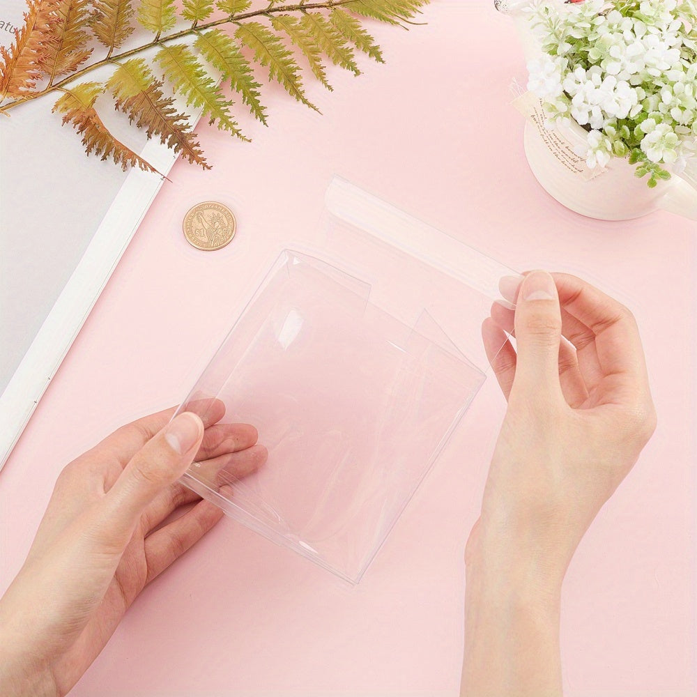 20 Pack Transparent PET Storage Boxes for Wedding Parties and Organization