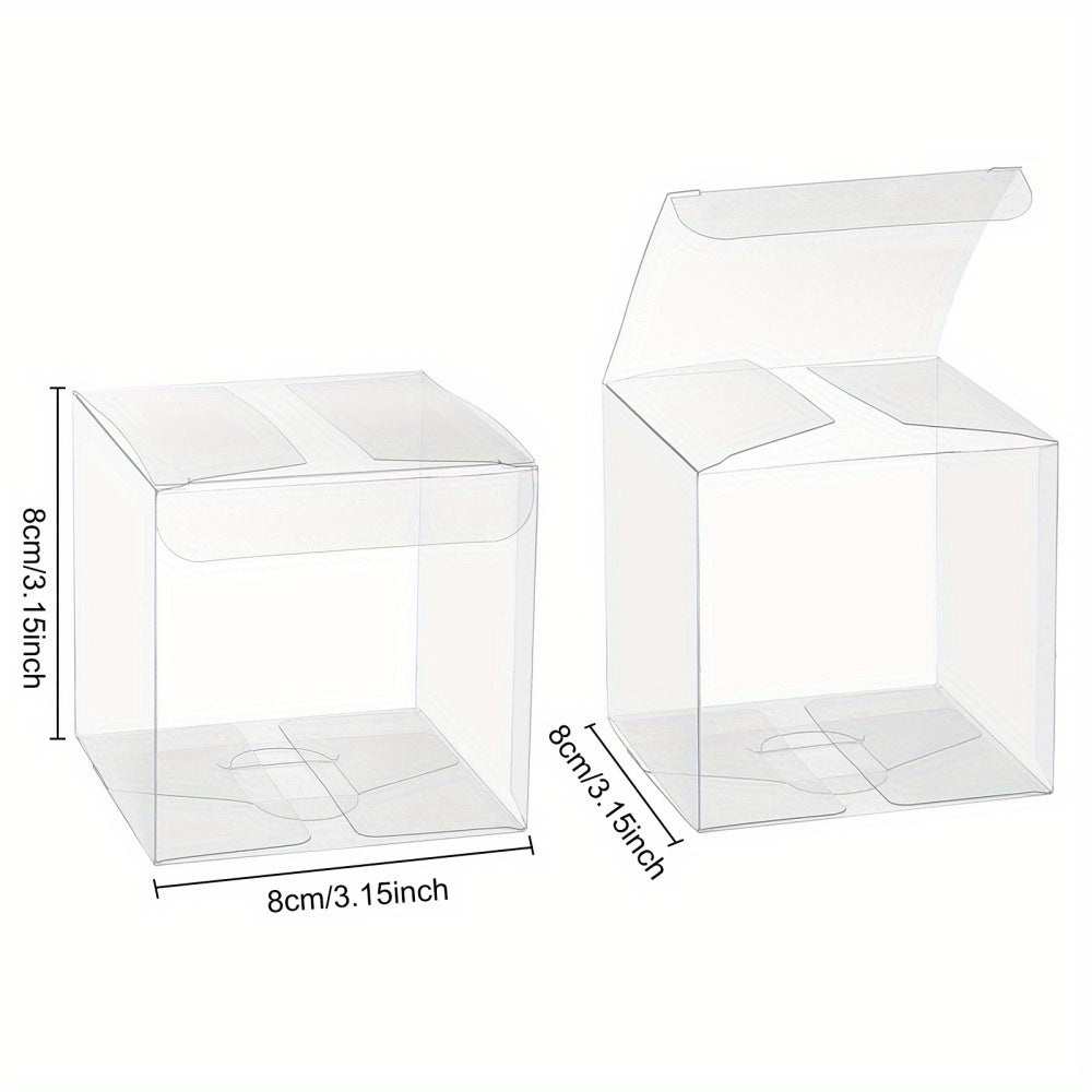 20 Pack Transparent PET Storage Boxes for Wedding Parties and Organization