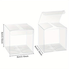 20 Pack Transparent PET Storage Boxes for Wedding Parties and Organization