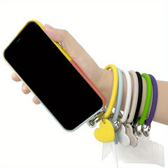 3pcs Heart Shaped Silicone Keychain Bracelets for Outdoor Sports