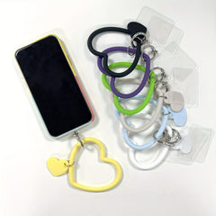 3pcs Heart Shaped Silicone Keychain Bracelets for Outdoor Sports