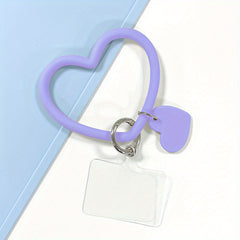 3pcs Heart Shaped Silicone Keychain Bracelets for Outdoor Sports