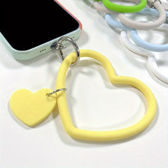 3pcs Heart Shaped Silicone Keychain Bracelets for Outdoor Sports