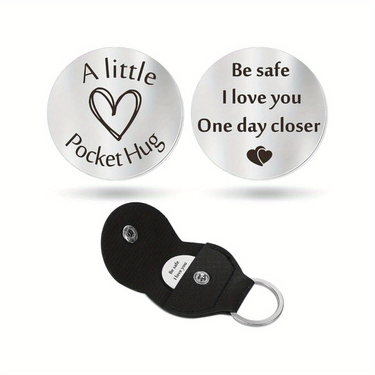 Stainless Steel Lucky Keychain for Men Women