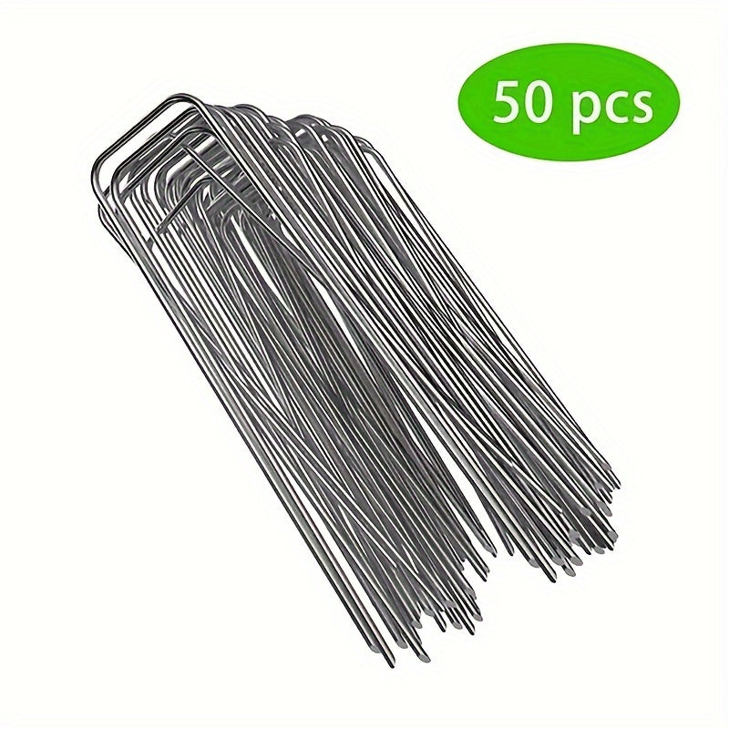 50-100pcs U-shaped Grassland Nails for Outdoor Gardening