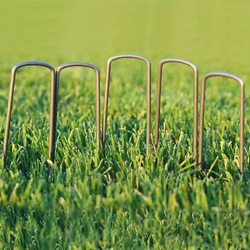 50-100pcs U-shaped Grassland Nails for Outdoor Gardening