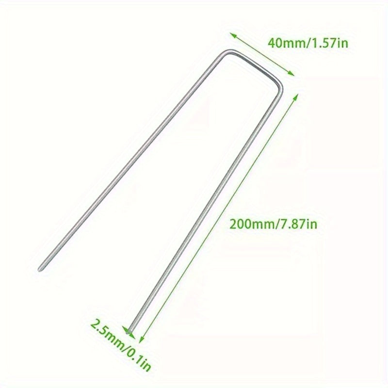 50-100pcs U-shaped Grassland Nails for Outdoor Gardening