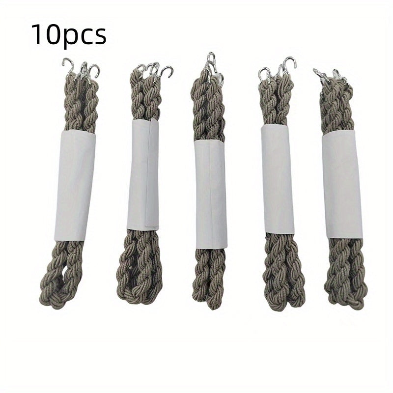 10pcs Elastic Boot Straps With Metal Hooks Camping Tools