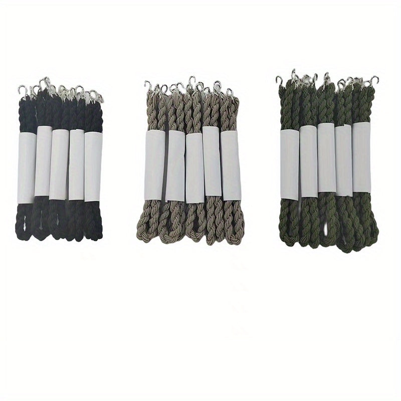 10pcs Elastic Boot Straps With Metal Hooks Camping Tools