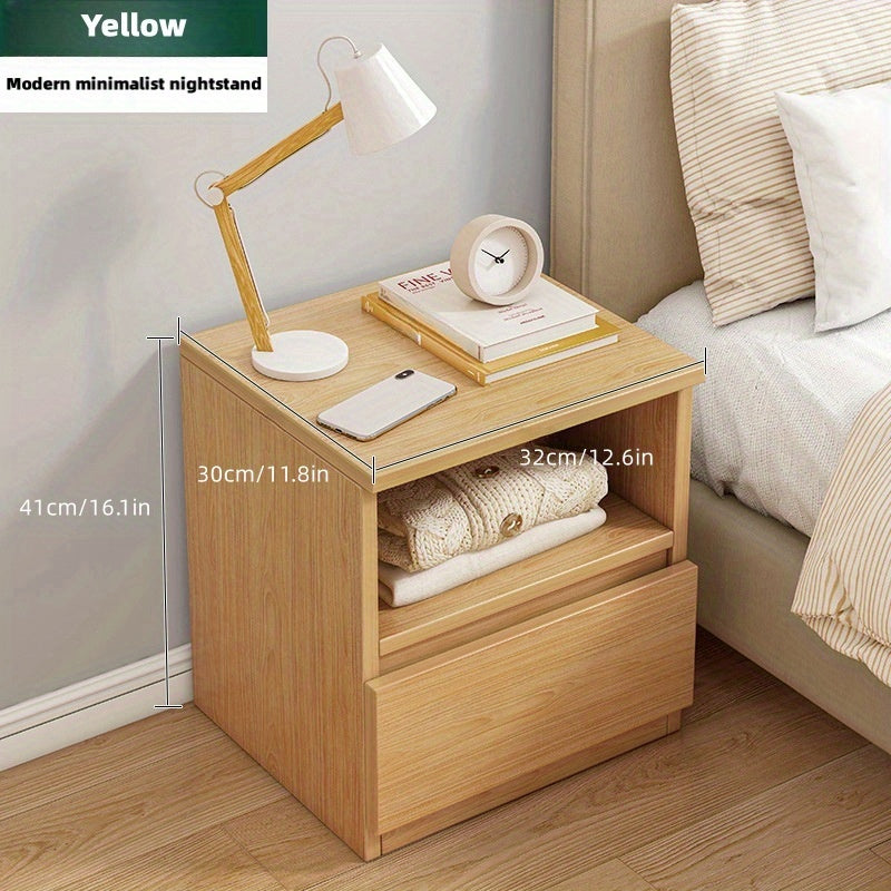 32cm Double Layer Single Drawer Bedside Table Modern Minimalist Storage Cabinet