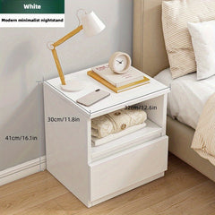 32cm Double Layer Single Drawer Bedside Table Modern Minimalist Storage Cabinet