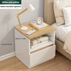 32cm Double Layer Single Drawer Bedside Table Modern Minimalist Storage Cabinet