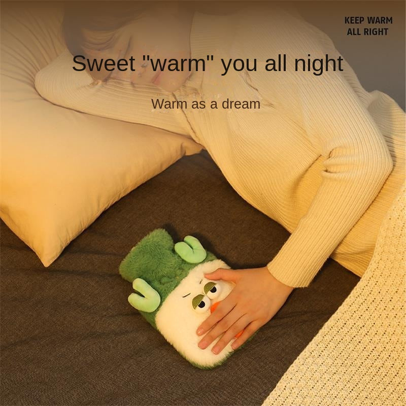 Funny Veggie Plush Hot Water Bottle for Winter, Explosion-proof, Thickened