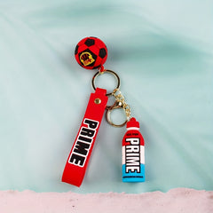PVC Football Bottle Doll Key Chain Decoration Gift