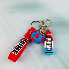 PVC Football Bottle Doll Key Chain Decoration Gift