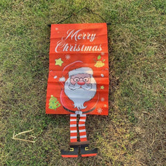 Santa Claus Garden Flag Christmas Yard Decoration Garden Decor Holiday Decor