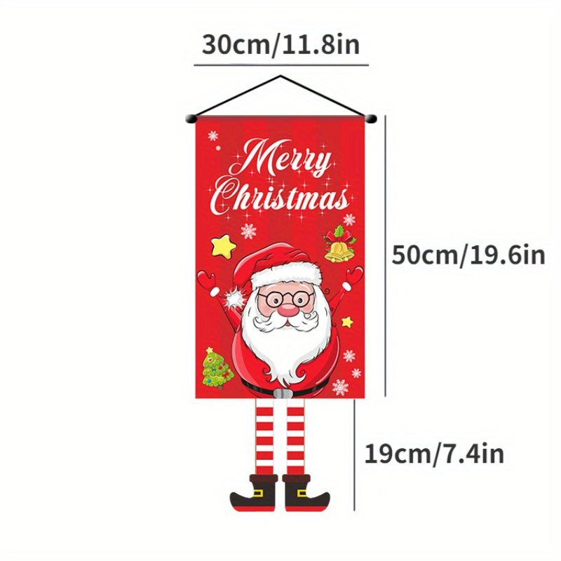 Santa Claus Garden Flag Christmas Yard Decoration Garden Decor Holiday Decor