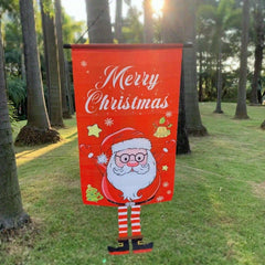 Santa Claus Garden Flag Christmas Yard Decoration Garden Decor Holiday Decor