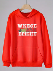Girls 1990 Print Hoodies Comfy Hooded Pullover Top With Pocket