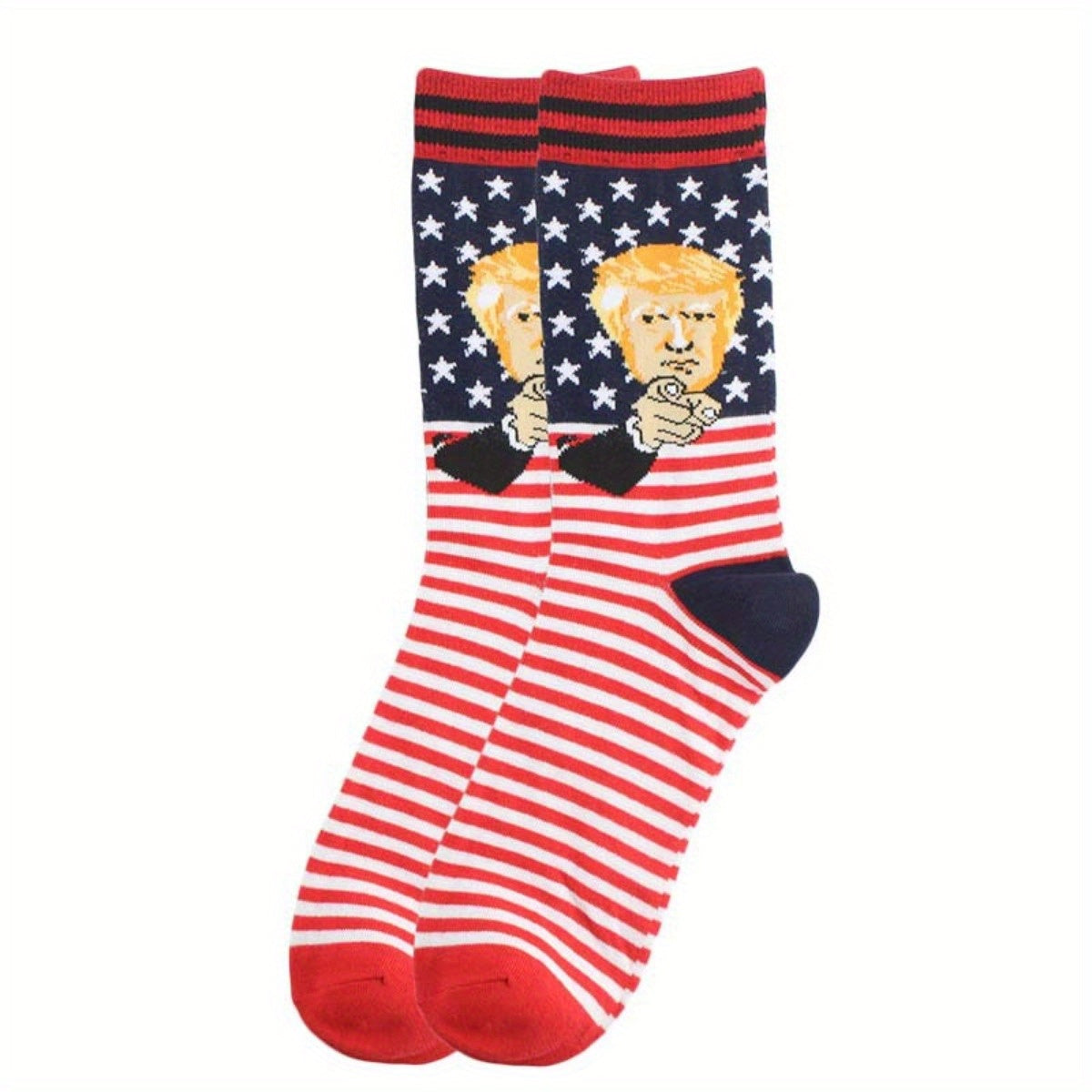 3 Pairs Star Striped Pattern Socks for Women Men