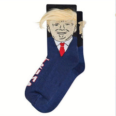 3 Pairs Star Striped Pattern Socks for Women Men