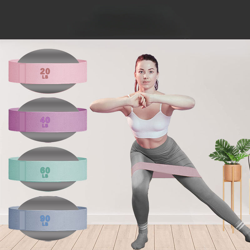 4pcs Non slip Elastic Yoga Resistance Rope for Hip Lifting Strength Training
