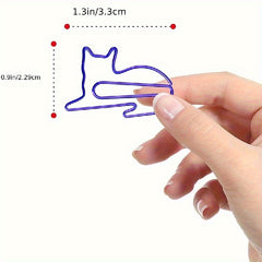 50pcs Cat Paper Clips Funny Bookmarks Scrapbook